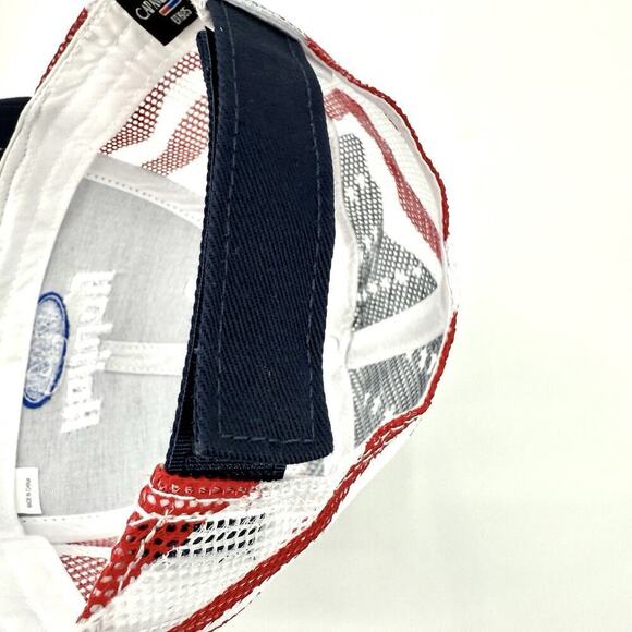 Holiday Ford Embroidered Patch Strap Back Mesh American Flag Trucker Cap - Picture 8 of 8